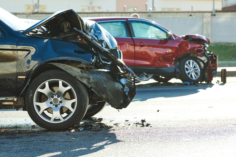 A car with a driver who needs an auto accident lawyer serving Philadelphia, PA